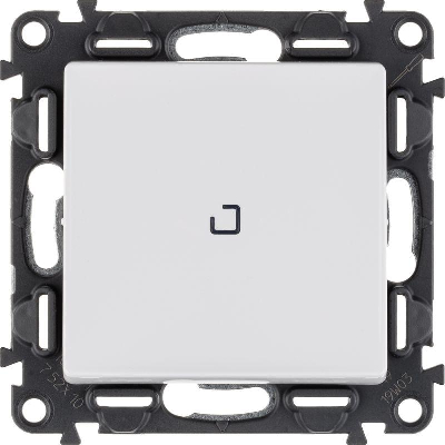 Выключатель 1-кл. СП Valena Life 10А IP20 250В 10AX с подсветкой с лицев. панелью механизм бел. Leg 752410