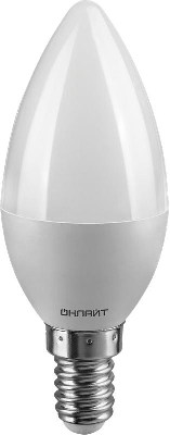 Лампа светодиодная 71 628 OLL-C37-6-230-2.7K-E14-FR 6Вт свеча 2700К тепл. бел. E14 450лм 176-264В ОНЛАЙТ 71628