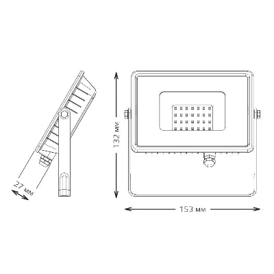 Прожектор светодиодный Elementary Led Qplus 20Вт IP65 6500К черн. Gauss 613511320