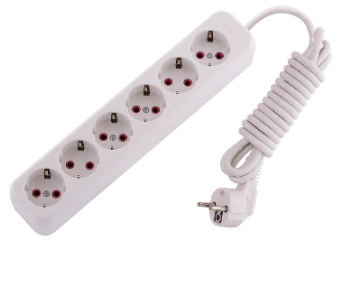 Удлинитель 6х3м с заземл. 16А IP20 Lezard 720-0603-601