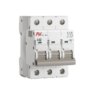 Выключатель автоматический модульный 3п C 32А 10кА AV-10 AVERES EKF mcb10-3-32C-av
