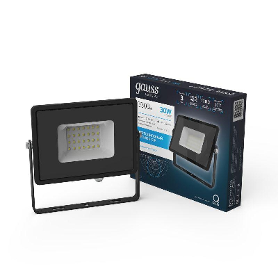 Прожектор светодиодный Elementary Led Qplus 30Вт IP65 6500К черн. Gauss 613511330