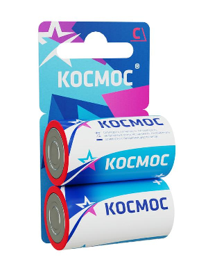 Элемент питания солевой R14 (блист.2шт) Космос KOCR142BL