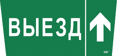 Этикетка самоклеящаяся "Выезд/стрелка вверх" ССА 5043 IEK LPC10-1-31-28-VZVV