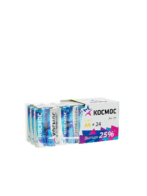 Элемент питания алкалиновый LR6 пласт. бокс (уп.24шт) Космос KOCLR6_24BOX