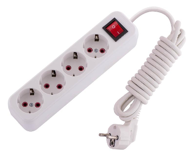 Удлинитель 4х3м с заземл. 16А IP20 с выкл. Lezard 720-0403-402