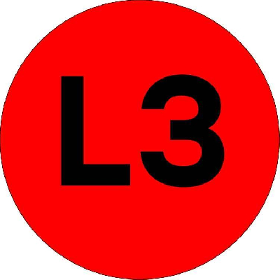 Наклейка "L3" d20мм PROxima EKF an-2-15-2