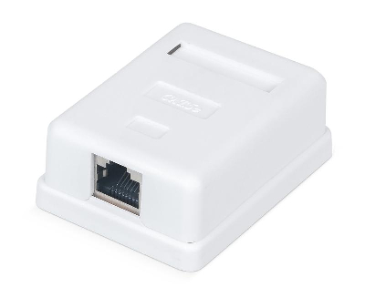 Розетка компьютерная RJ-45 WR-WS-8P8C-C5E-SH-1 кат. 5e экранир. одинарная внешняя Dual IDC бел. WRline 505217