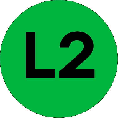 Наклейка "L2" d20мм PROxima EKF an-2-15-1