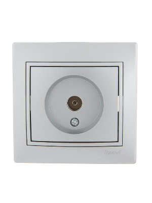 Розетка TV СП Мира проходная метал. сер. Lezard 701-1010-129