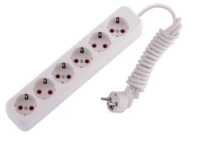 Удлинитель 6х2м с заземл. 16А IP20 Lezard 720-0602-601