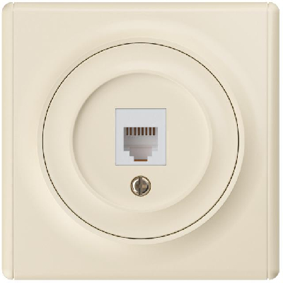 Розетка компьютерная 1-м СП Florence RJ45 кат.5E механизм беж. 1E20701301 OneKeyElectro 2172793