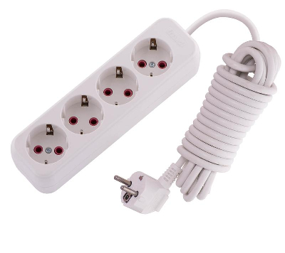 Удлинитель 4х5м с заземл. 16А IP20 Lezard 720-0405-401