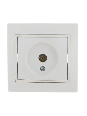 Розетка TV СП Мира оконечная бел./бел. Lezard 701-0202-130