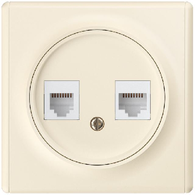 Розетка компьютерная 2-м СП Florence RJ45 кат.5E механизм беж. 1E20901301 OneKeyElectro 2172795