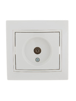 Розетка TV СП Мира проходная бел./бел. Lezard 701-0202-129