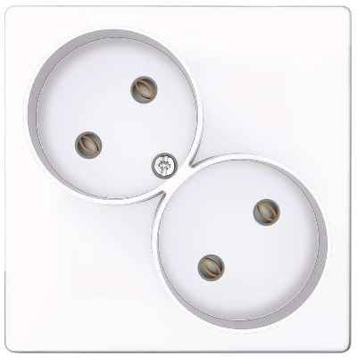 Розетка 2-м СП Simon24 16А IP20 2х2P без защ. шторок механизм бел. Simon 2450457-030